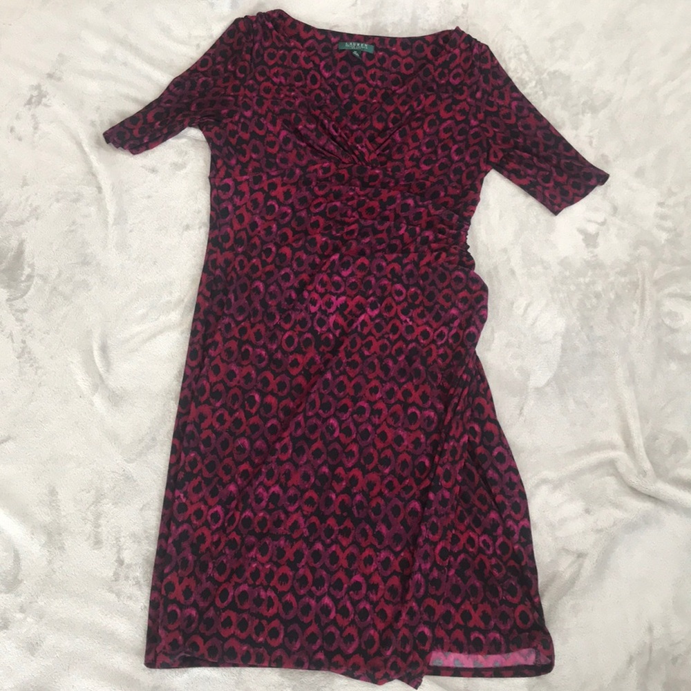 Printed fitted Ralph Lauren dress